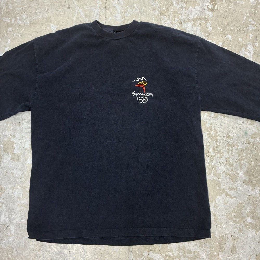 Vintage Sydney Olympics Shirt Mens 2XL Black Austrailia Long Sleeve Y2K Logo - Picture 5 of 11